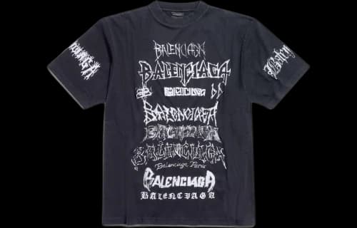 Balenciaga Diy Metal T-shirt 'Black White'