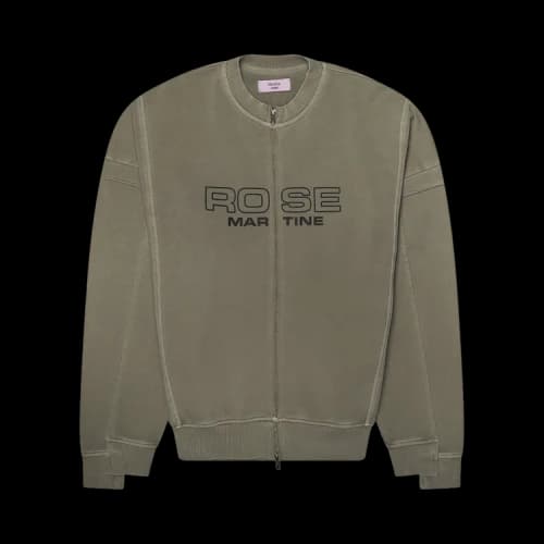 Martine Rose Zip Up Crewneck 'Green'