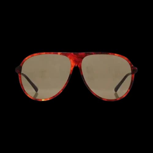 Gucci Shield Sunglasses 'Shiny Red Havana'