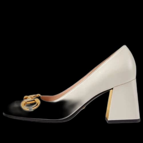 Gucci Mid-heel pump with Horsebit 'White Leather' (Women's)