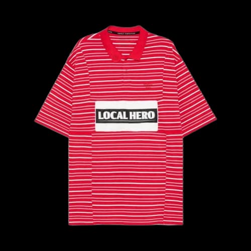 Martine Rose Oversized Panelled Polo 'Red'