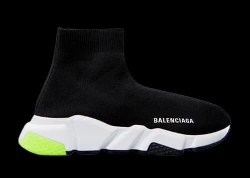 Balenciaga Speed Trainer Black Fluo Yellow Heel