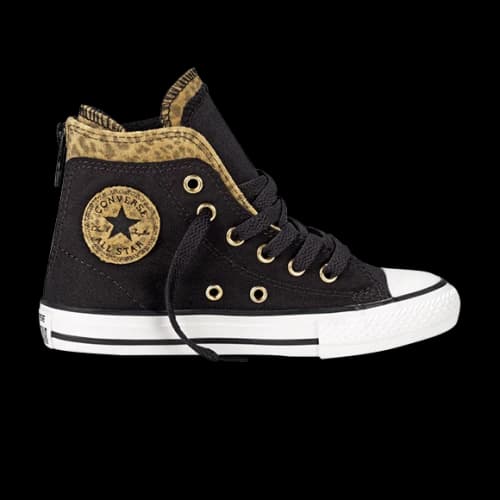 Converse Chuck Taylor All Star Back Zip Hi GS 'Black'