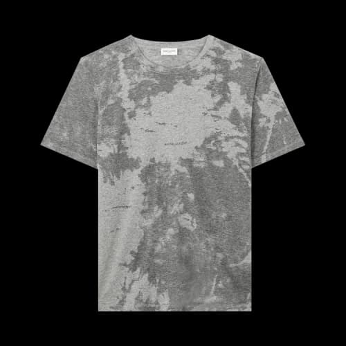 Saint Laurent Jersey Rive Gauche T-Shirt 'Gris Chine'