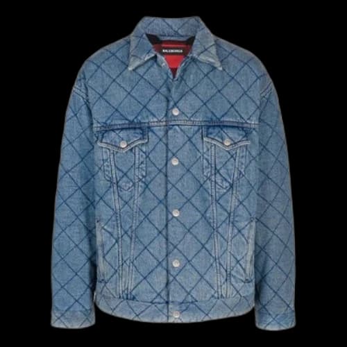 Balenciaga Oversized Padded Denim Jacket 'Blue'