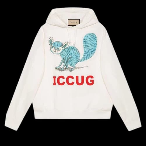 Gucci Sweatshirt With Iccug Animal Print By Freya Hartas 'Sunlight'
