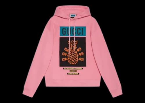 Gucci Pineapple Pullover Hoodie Light Pink/Multi