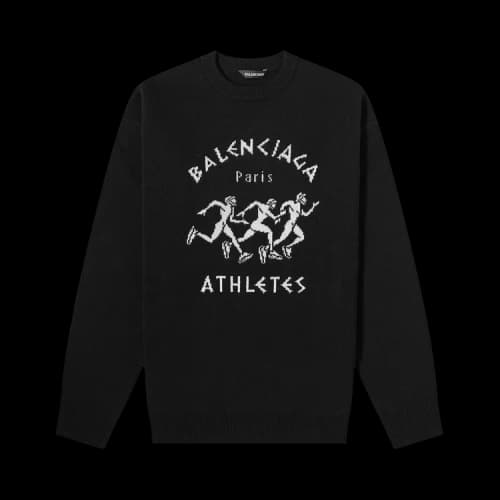 Balenciaga Athletes Crewneck 'Black/White'