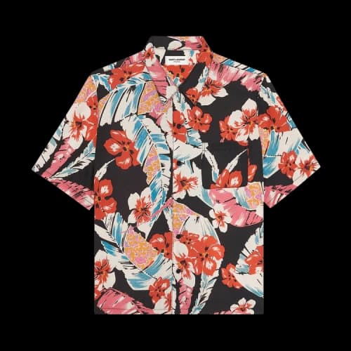 Saint Laurent Hawaiian Shirt 'Colorful Flower'