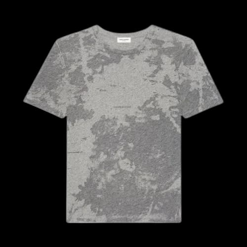 Saint Laurent Logo Dévoré T-Shirt 'Heather Grey'