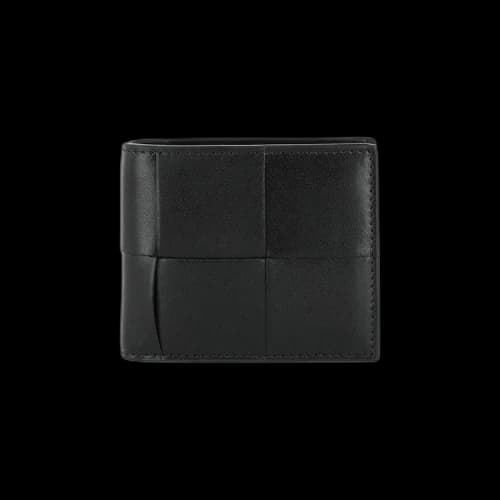 Bottega Veneta Intrecciato Bifold Wallet Black/Silver