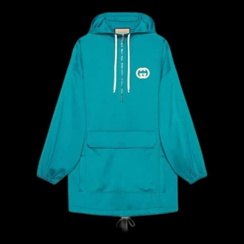 Gucci Neoprene hooded dress 'Turquoise' (Women's)