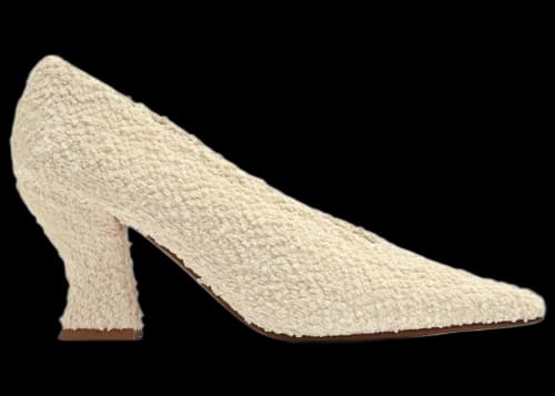 Bottega Veneta Bouclé Almond Pump 75 Off White (Women's)