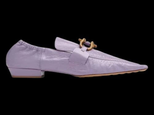 Bottega Veneta Leather Moccasins Lavender (Women's)