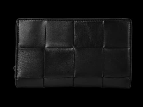 Bottega Veneta Wallet Cassette Zip Black
