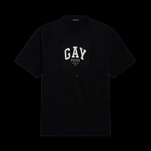 Balenciaga Pride 2021 Oversized Tee 'Black'