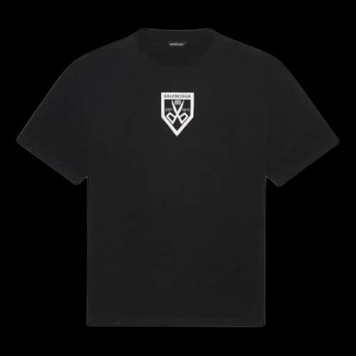 Balenciaga SS21 Pattern Printing Round Neck Short Sleeve Black