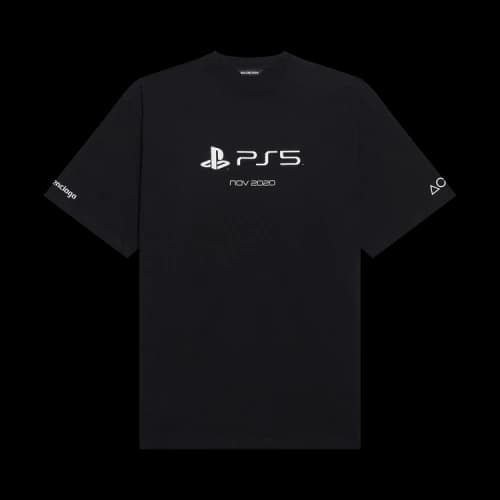 Balenciaga Playstation Boxy Long-Sleeve Tee 'Black/White'