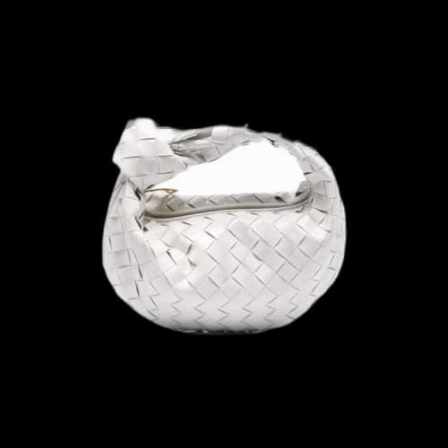 Bottega Veneta BV Patent Leather Mini Jodie Bag 'White'