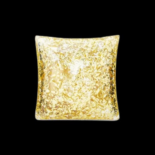 Bottega Veneta Borsa Plexi Metallic Clutch 'Gold'