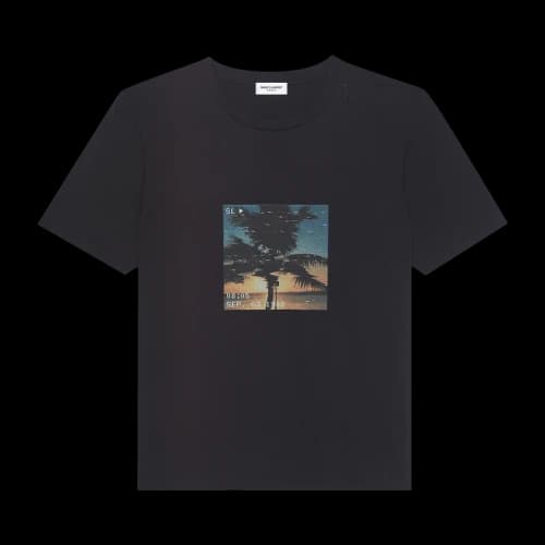 Saint Laurent Print T-Shirt 'Black/Multicolor'