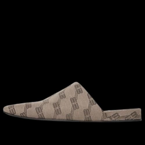 Balenciaga BB Monogram Cosy Mules 'Beige Brown' (Women's)