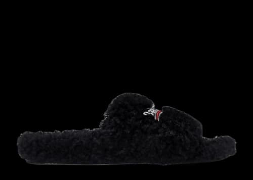 Balenciaga Furry Slide Black White (Women's)