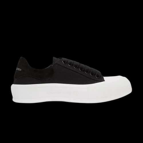 Alexander McQueen Deck Plimsoll Low 'Black White'