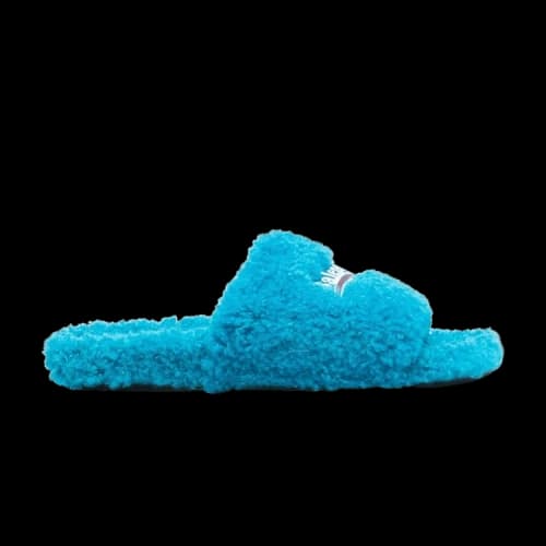 Balenciaga Furry Slides 'Sky Blue'