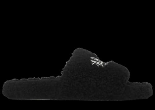 Balenciaga Paris Furry Slide Black