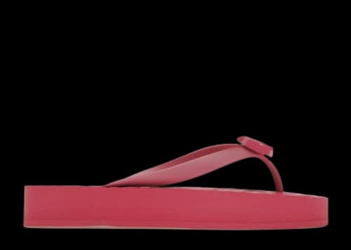 Gucci Chevron Thong Sandal Pink Rubber