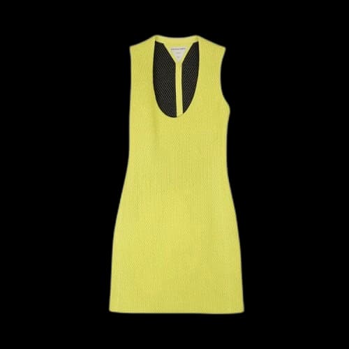 Bottega Veneta Quilted Leather Sleeveless Dress 'Yellow'