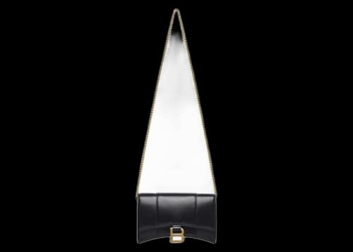 Balenciaga Hourglass Wallet On Chain Black