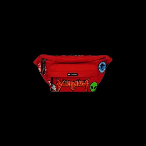 Balenciaga Explorer Belt Bag With Animation Patches 'Red'