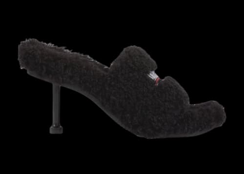 Balenciaga Furry Sandal M80 Black (Womens)