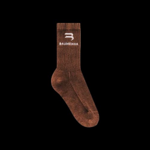 Balenciaga Bleached Tennis Socks 'Black/White'