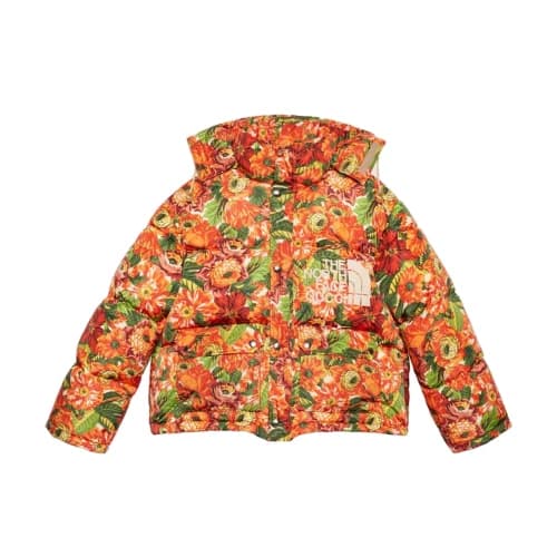 Luxury Gucci x The North Face Nylon Bomber Jacket Orange Multi (SS21)