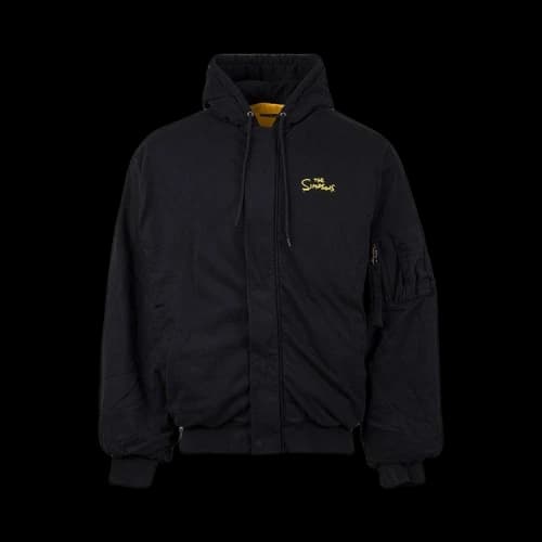 Balenciaga x The Simpsons Padded Bomber Hoodie 'Black'