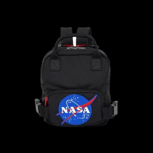 Balenciaga Mini Explorer Backpack With NASA Patch 'Black'