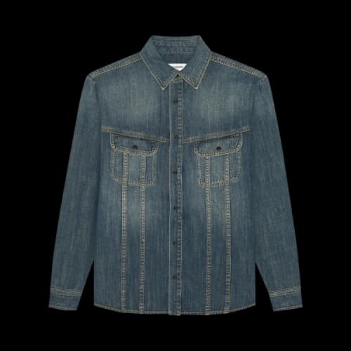 Saint Laurent Oversize Shirt 'Deep Vintage Blue'