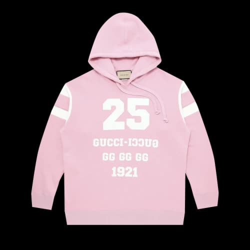 Gucci Sweatshirt With '25 Gucci Eschatology And Blind For Love 1921 ' Print 'Sugar Pink'