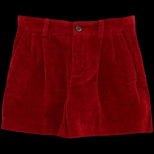 Gucci Pleated Velvet Shorts 'Red'