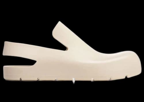 Bottega Veneta Rubber Slingback Puddle Shoe White (Women's)