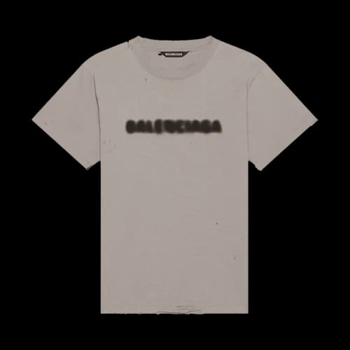 Balenciaga Blurry Logo Tee 'Steel Grey/Black'