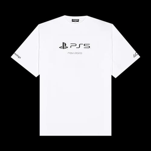 Balenciaga Playstation Small Fit Tee 'White/Black'