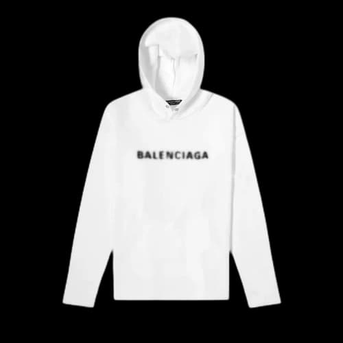 Balenciaga No Rib Hoodie 'White'