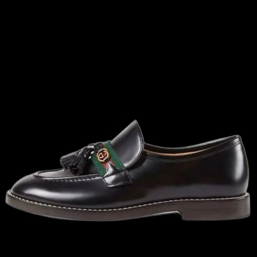 (GS) Gucci Loafers With Web Detail 'Black'