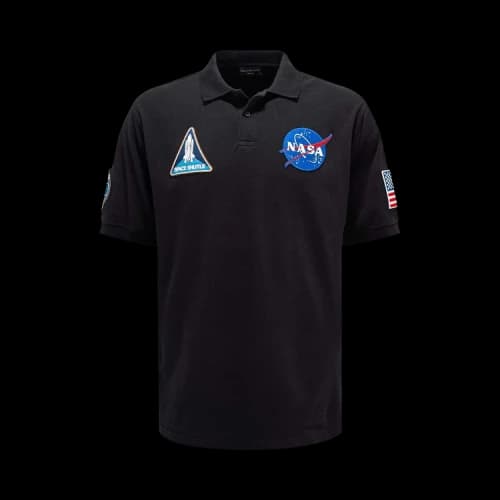Balenciaga NASA Space Multi-Patch Polo 'Black'