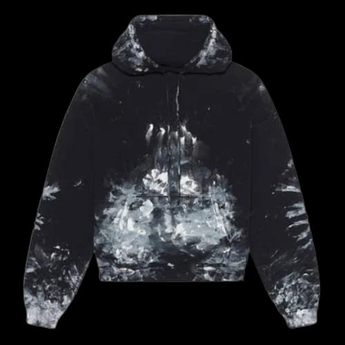 Balenciaga Printing Fleece Hoodie Black (Women's)