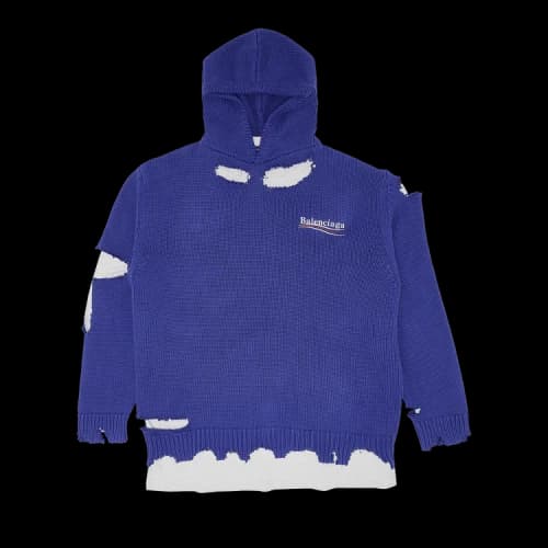 Balenciaga Hoodie 'Pacific Blue/Grey'